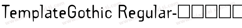 TemplateGothic Regular字体转换